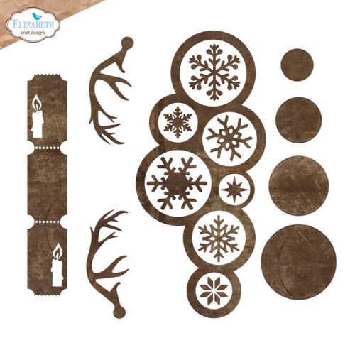 Elizabeth Craft Designs stanssi – CHRISTMAS BUBBLES EDGE INLAY