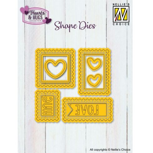Nellie's Choice stanssi – POSTAL STAMPS WITH HEARTS