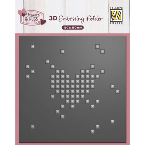 Nellie’s Choise 3D kohokuviointikansio – PIXEL HEART