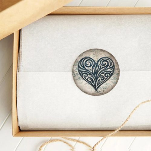 Studio Light – Vintage Heart pyöreät tarrat 30mm (100 kpl) - Image 2