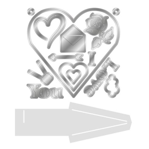 Crafters Companion stanssi – LOVE HEART CANDY BOX 1