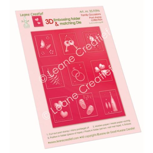 Leane Creatief stanssi & 3D kohokuviointikansio – POST STAMP FAMILY OCCATIONS