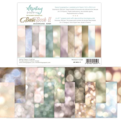 Mintay Papers Basic Book Backgrounds – Bokeh paperilehtiö A5