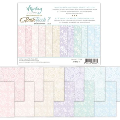 Mintay Papers Basic Book Backgrounds – Lace paperilehtiö A5