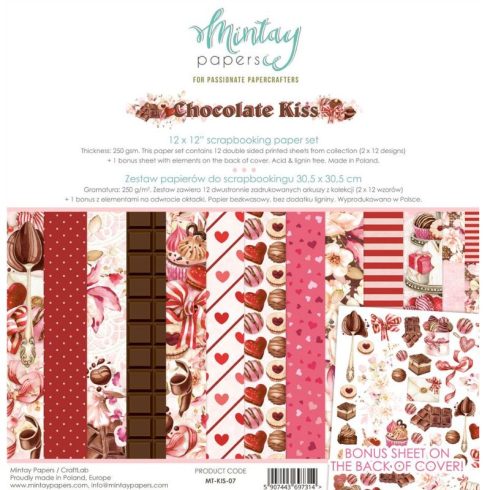 Mintay Papers – Chocolate Kiss paperilehtiö 30 x 30 cm