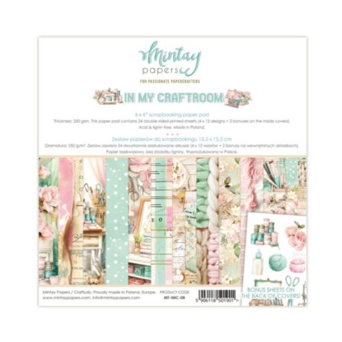 Mintay Papers – In My Craftroom paperilehtiö 15 x 15 cm