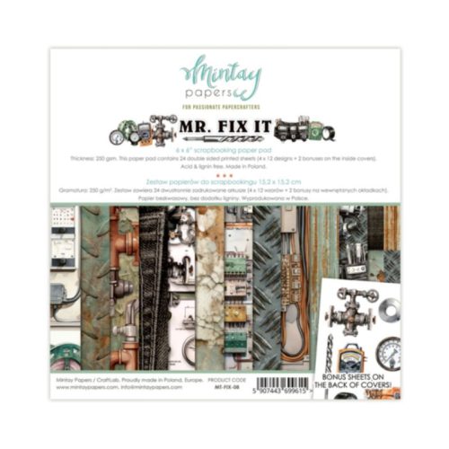 Mintay Papers – Mr. Fix It paperilehtiö 15 x 15 cm