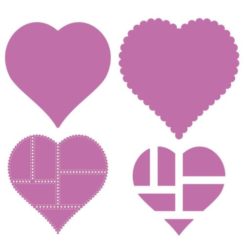Nellie's Choice stanssi – Multi Frame POSTAL STAMPS HEART - Image 4