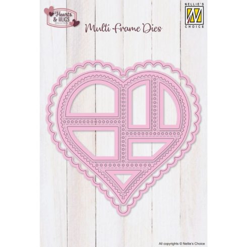 Nellie's Choice stanssi – Multi Frame POSTAL STAMPS HEART