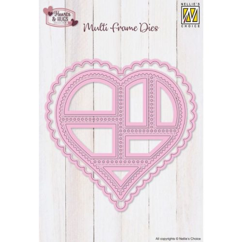Nellie's Choice stanssi – Multi Frame POSTAL STAMPS HEART