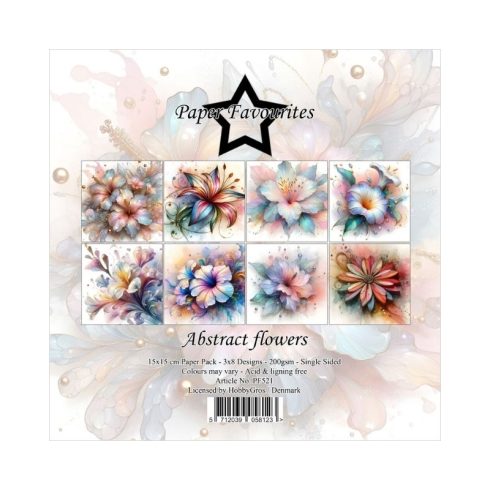 Paper Favourites – Abstract Flowers paperilajitelma 15 x 15 cm