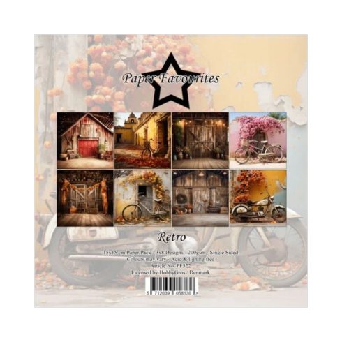 Paper Favourites – Retro paperilajitelma 15 x 15 cm