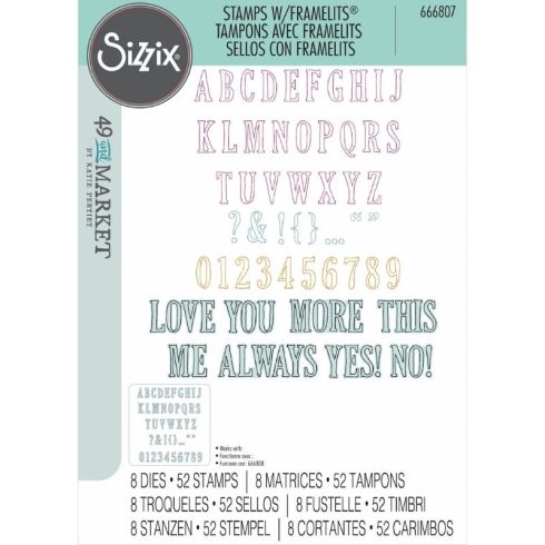 Sizzix & 49 and Market Stamps w/ Framelits stanssi – FINE LINE ALPHA 01 A5