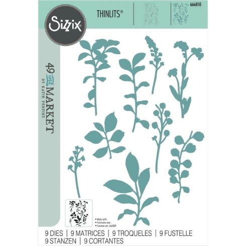 Sizzix & 49 and Market stanssi – FINE STEMS 02