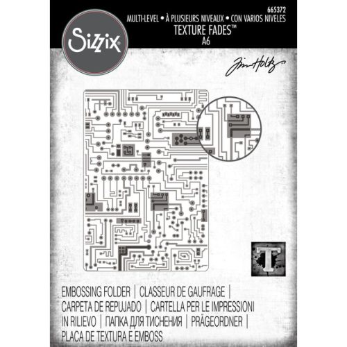 Sizzix Tim Holtz Multi-Level Texture Fades kohokuviointikansio – CIRCUIT (A6)