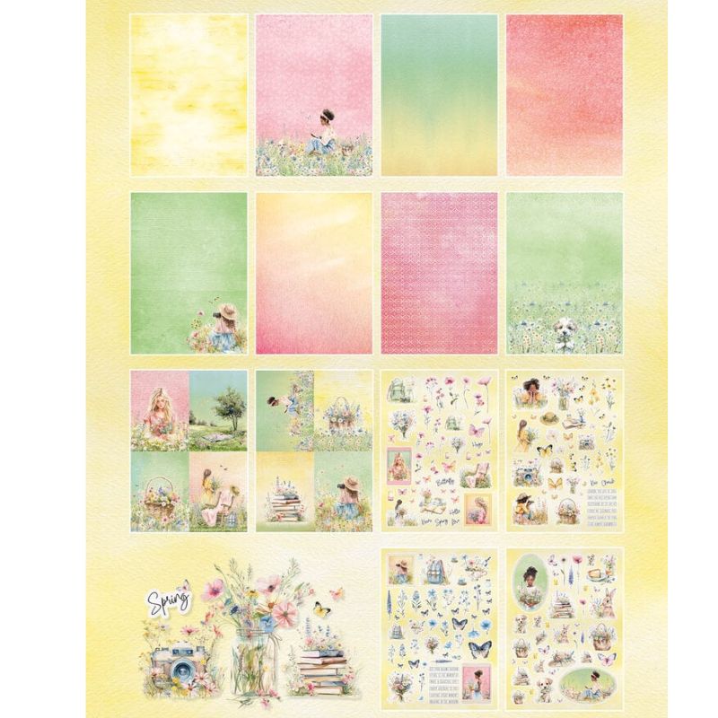 Studio Light Die-Cut Designer Paper Pad – Blooming Spring paperit ja leikekuvat A4 - Image 2
