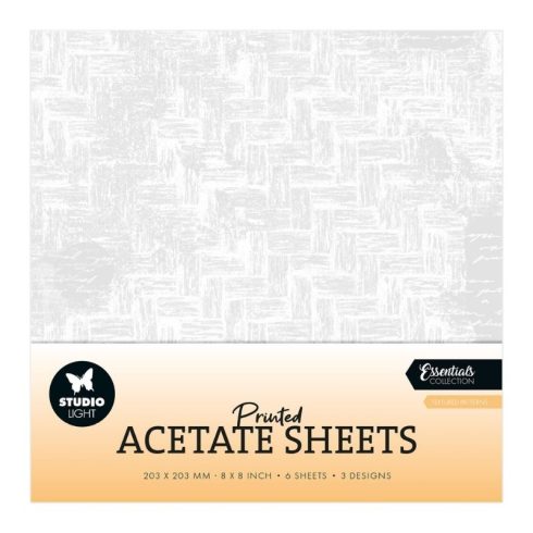 Studio Light kalvo – Printed Acetate Sheets Textured Patterns (6kpl)