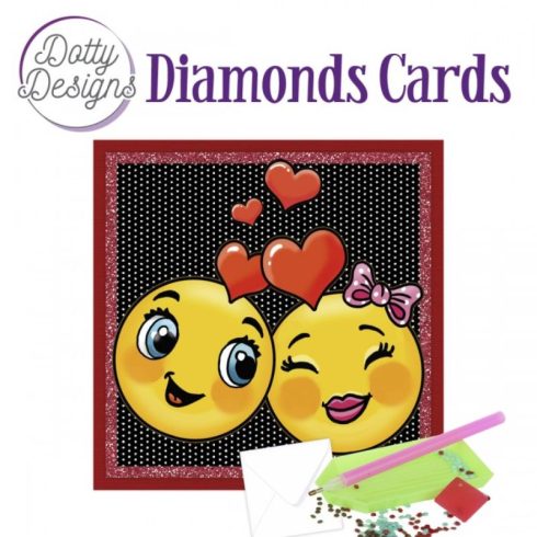 Timanttimaalauskortti Dotty Designs LOVING SMILE 15x15cm