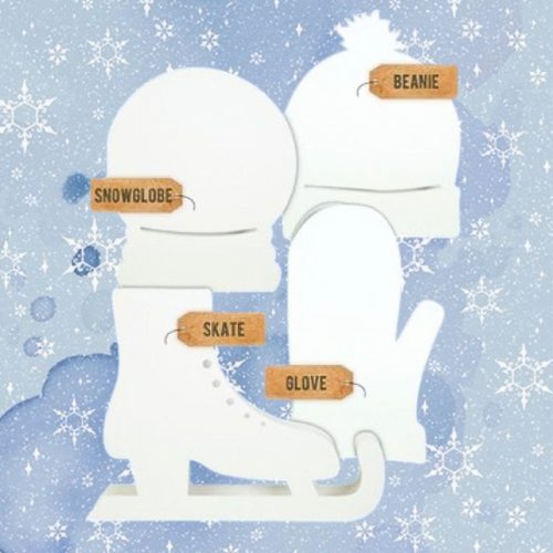 Winter Figure Cards – Korttipohjat talvinen lajitelma (8 kpl)