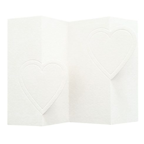 Lomiac korttipohjat A6 (10,5x14,8cm) sydän luonnonvalkoinen 5kpl