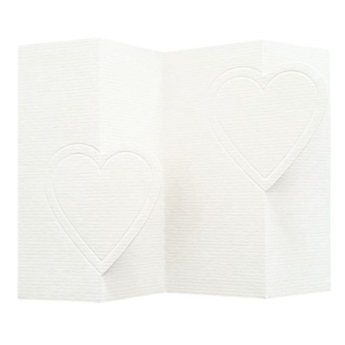 Lomiac korttipohjat A6 (10,5x14,8cm) sydän luonnonvalkoinen 5kpl