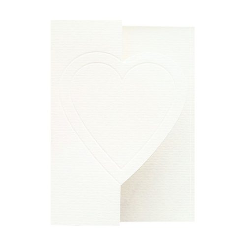 Lomiac korttipohjat A6 (10,5x14,8cm) sydän luonnonvalkoinen 5kpl