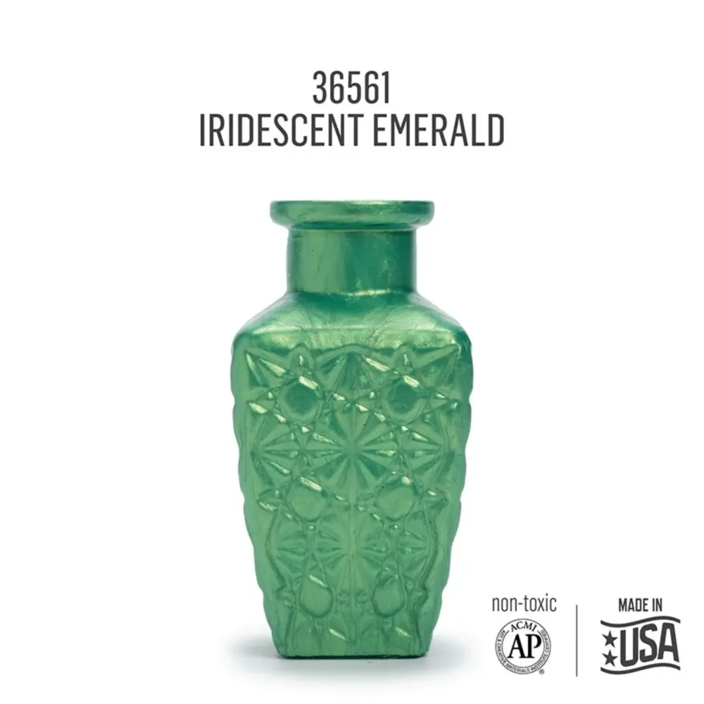 Folkart Murano Glass Paint Iridescent Emerald – Lasimaali 59ml