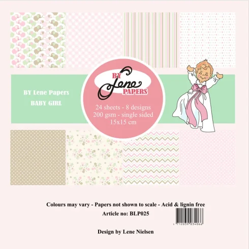 By Lene – Baby Girl paperilajitelma 30 x 30 cm