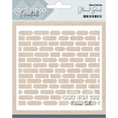 Card Deco Mixed Media Stencil – Brick sapluuna 13 x 13 cm