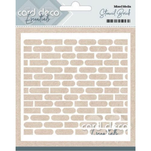 Card Deco Mixed Media Stencil – Brick sapluuna 13 x 13 cm