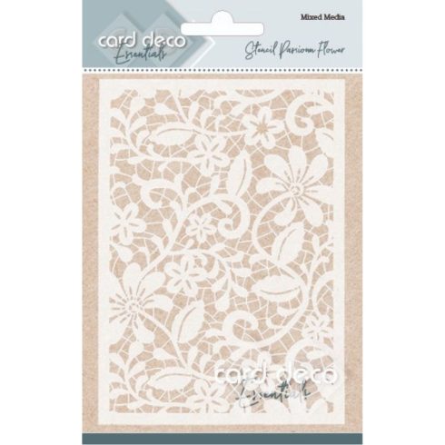 Card Deco Mixed Media Stencil – Passion Flower sapluuna A6