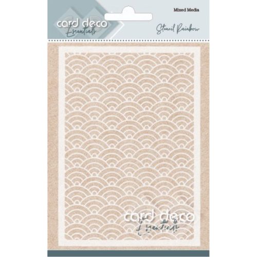 Card Deco Mixed Media Stencil – Rainbow sapluuna A6