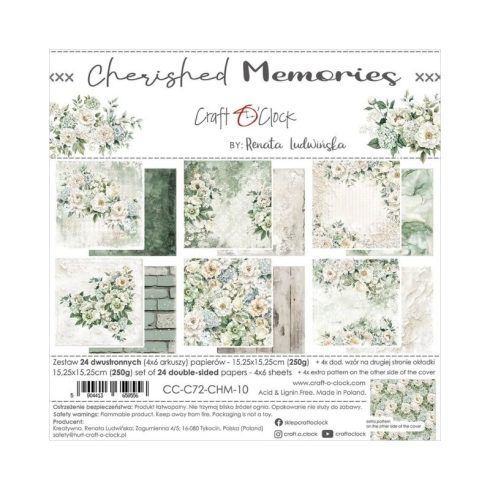 Craft O’Clock – Cherished Memories paperilajitelma 15 x 15 cm