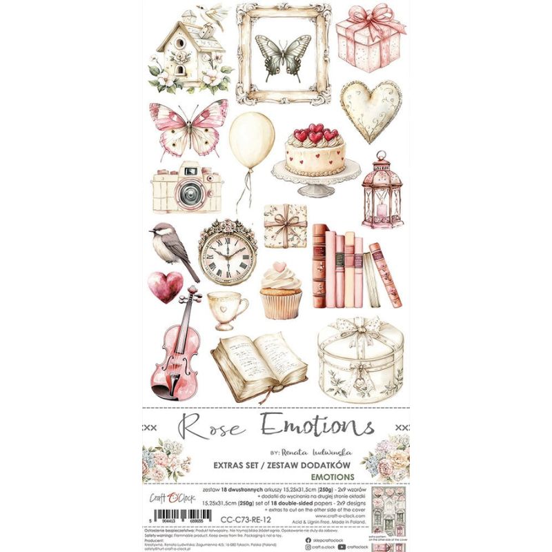 Craft O'Clock – Rose Emotions Extras Set Something leikekuvat 15 x 30 cm