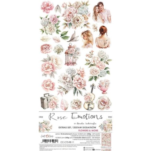 Craft O’Clock – Rose Emotions Extras Set Flowers & More leikekuvat 15 x 30 cm