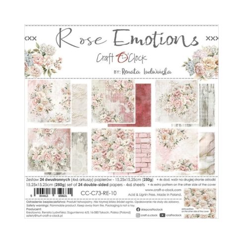 Craft O’Clock – Rose Emotions paperilajitelma 15 x 15 cm