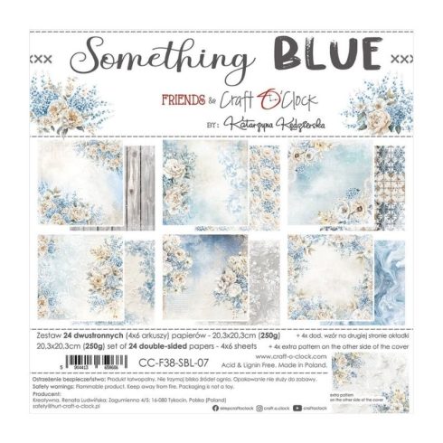 Craft O’Clock – Something Blue paperilajitelma 20 x 20 cm