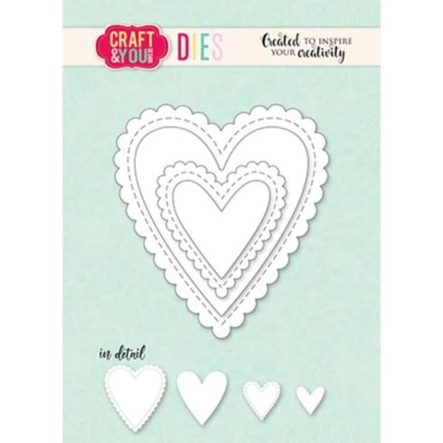 Craft & You Design stanssi – BISCUIT FRAME HEART