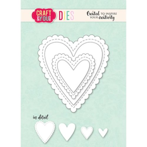 Craft & You Design stanssi – BISCUIT FRAME HEART