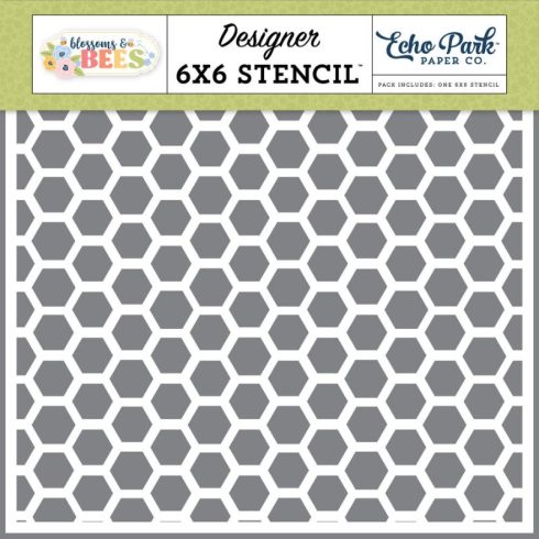Echo Park Stencil – Happy Hexagons sapluuna