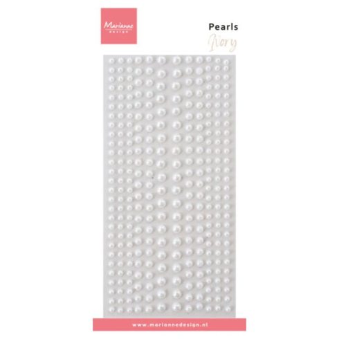 Marianne Design – Pearls Ivory puolihelmi 3D-tarra
