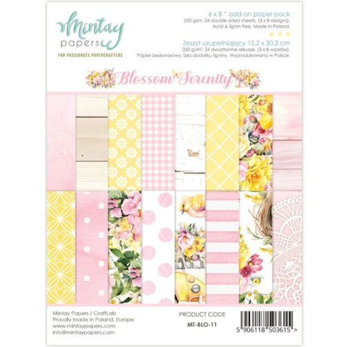 Mintay Papers Add-On Paper Pad – Blossom Serenity paperilehtiö A5