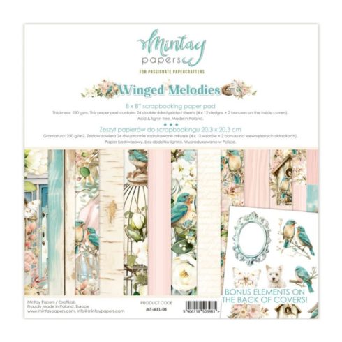 Mintay Papers – Winged Memories paperilehtiö 20 x 20 cm