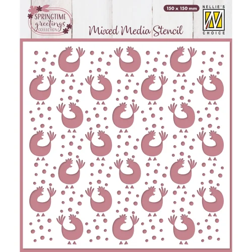 Nellie’s Choice Mixed Media Stencil sapluuna – Chicken