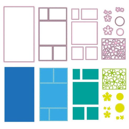 Nellies Choice stanssi – Multi Frame Mini Slimline FLOWERS1