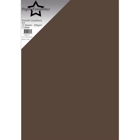 Paper Favourites Smooth Cardstock Coffee – Kartonki A4 220g (10 kpl)