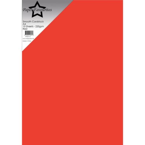 Paper Favourites Smooth Cardstock Orange – Kartonki A4 220g (10 kpl)