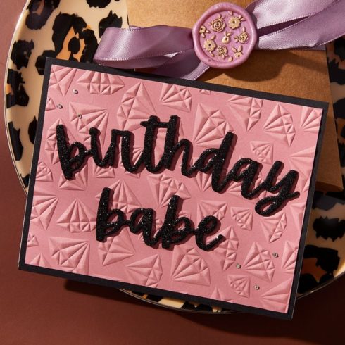 Spellbinders 3D kohokuviointikansio ja sapluuna – BORN TO SPARKLE 2