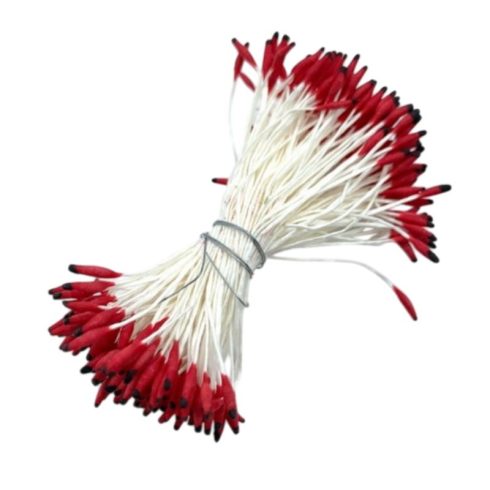 Stamen Matt Dual-Color Heteet puna-musta matta 2,5mm (144 kpl)