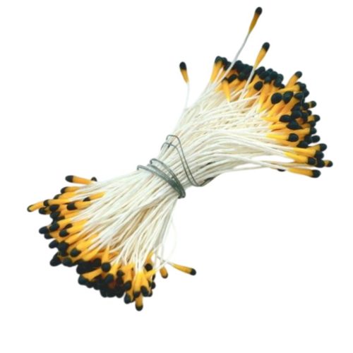 Stamen Matt Dual-Color Heteet kelta-musta matta 2,5mm (144 kpl)